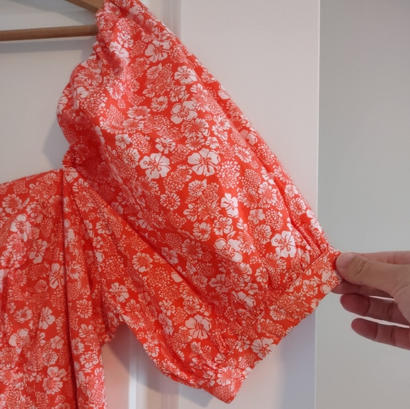 Anthropologie Forever That Girl Puff Sleeve Floral Print Mini Dress - Picture 10 of 14